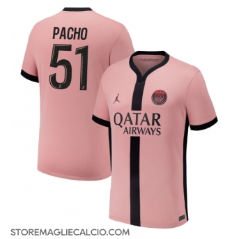 Paris Saint-Germain Willian Pacho #51 Maglia Gara Terza Repliche 2024-25 Maniche Corte